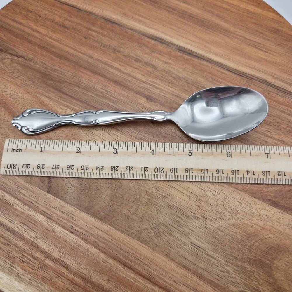 Set Of 5 Oneida Community Cantata Pattern Stainless Steel 7" Soup Spoons - Picture 7 of 7
